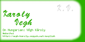 karoly vegh business card